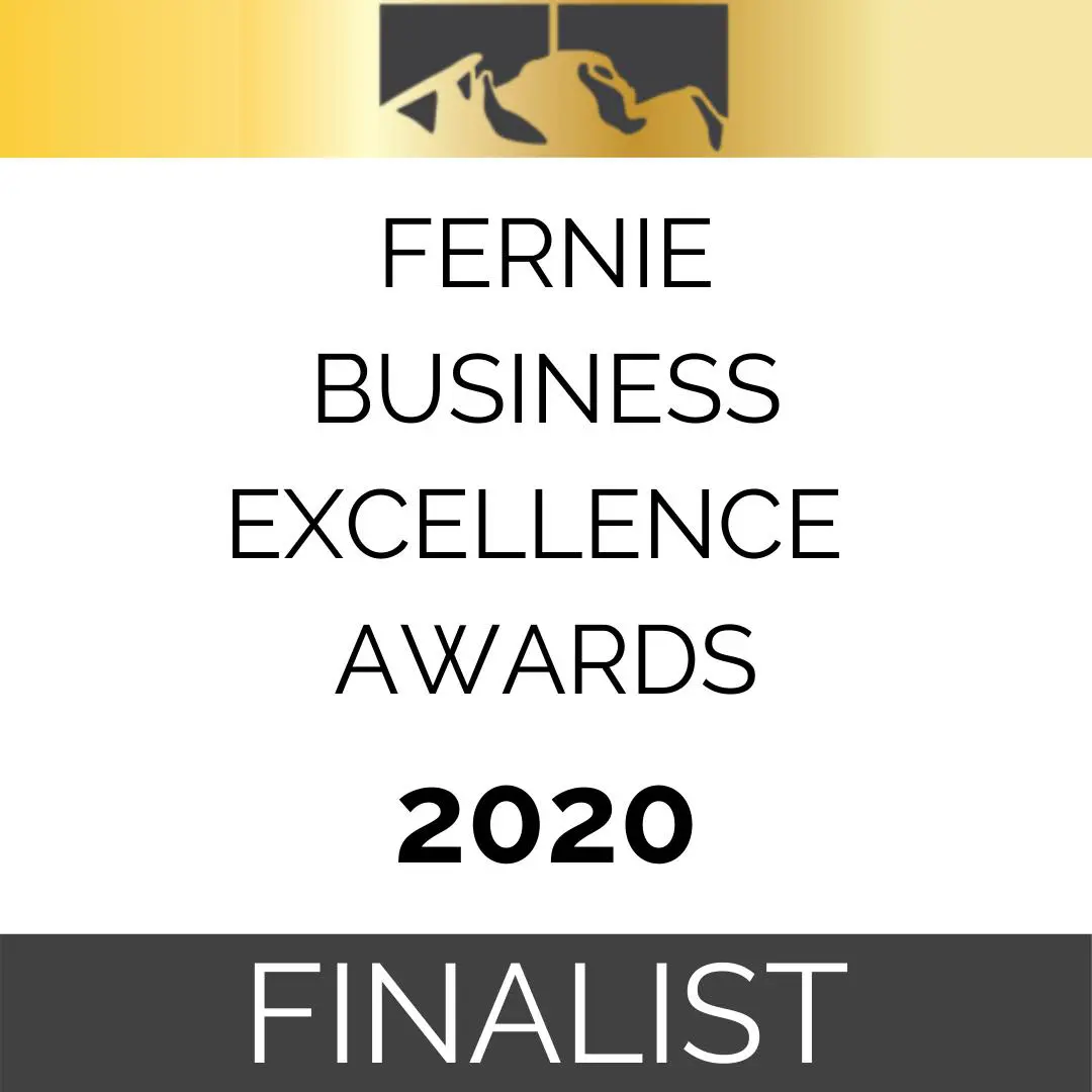A badge that says fernie business excellence awards 2 0 2 0 finalist.