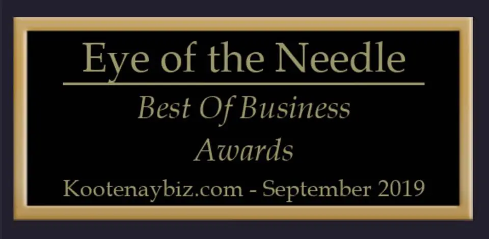 A plaque that says best of business awards