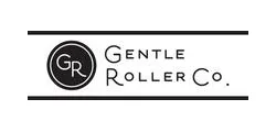 A black and white logo for gentle roller co.