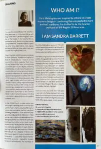 A magazine article about sandra barrett