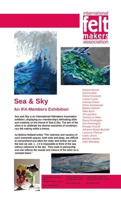 A poster with two pictures of sea and sky.
